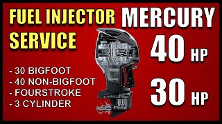 Fuel Injector Removal Installation Mercury 30 40 HP [upl. by Feliza38]