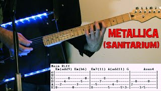 Welcome Home Sanitarium Tab  Metallica Guitar Tabs amp Lesson with Chords amp Solo [upl. by Eivol]