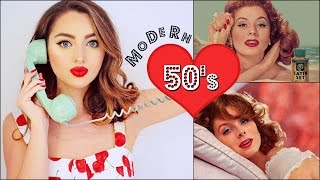 Recreating CLASSIC 50s Makeup amp Hair Tutorial  Vintage Beauty [upl. by Nitsej]