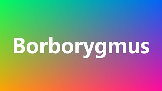 Borborygmus  Medical Definition and Pronunciation [upl. by Cazzie]