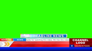 Headline News Lower Third Green Screen [upl. by Uok]