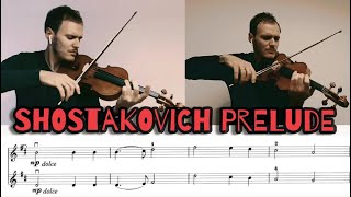 Shostakovich  Prelude for 2 violins amp piano VIDEO amp SCORES [upl. by Leake22]