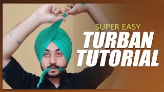 How to tie turban  Easy Pagg tutorial  Inderr Damie [upl. by Aicirtel128]