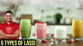 5 Types of Lassi  Punjabi Lassi Recipe  Sweet Yogurt Drink  Indian Culinary League  Varun [upl. by Irrak345]