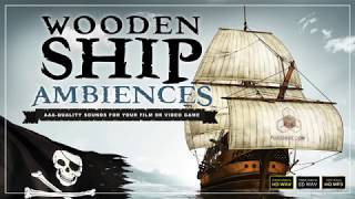 PIRATE SHIP SAILING  Sound Effects Library  Wooden Boat Interior Exterior Ambient Loops Preview [upl. by Olivero521]