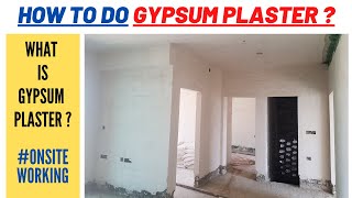 PROCEDURE OF GYPSUM PLASTER  How to do Gypsum Plaster at Site  Gypsum Plaster [upl. by Iahk908]