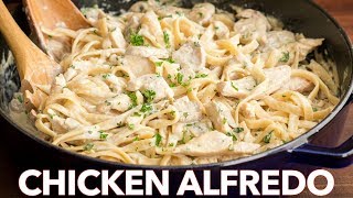 Chicken Fettuccine Alfredo Recipe  Easy Dinner [upl. by Serafine]