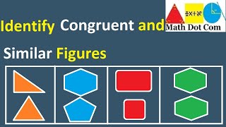 Difference between Congruent and Similar Figures Shapes  Geometry  Math Dot Com [upl. by Aniakudo]