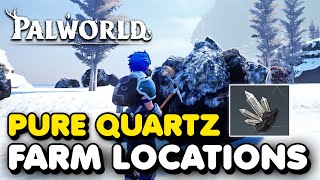 Palworld Best PURE QUARTZ FARMING Locations [upl. by Hurleigh]