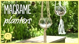 DIY  5 Minute Macrame Planters [upl. by Enihpled]