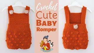 Crochet Cute And Easy Baby Romper [upl. by Ariait]