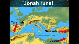 Ninevah Joppa and Tarshish map location [upl. by Filippa]