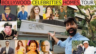 Bollywood Celebrity Homes Tour in Mumbai  Indian Celebrity Houses  Vlog 80 [upl. by Ahsiri884]