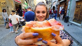 Street Food in Italy  FLORENCES 1 PANINI at Allantico Vinaio  ITALIAN STREET FOOD in Tuscany [upl. by Stearns]