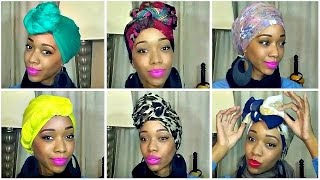 How to Tie a TurbanHeadwrap  10 Different Styles  GIVEAWAYCLOSED [upl. by Ahsimrac]