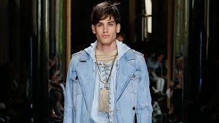 Balmain SpringSummer 2017 Menswear Show [upl. by Ahsilef631]