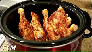 EASY Chicken Legs and Thighs Slow Cooker [upl. by Aipmylo595]