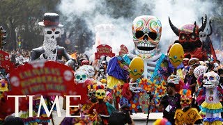 Live Footage As Mexico City Celebrates Día De Los Muertos Day Of The Dead  TIME [upl. by Llerrem]