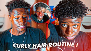 COMMENT AVOIR DES BELLES BOUCLES  CURLY HAIR ROUTINE HOMME [upl. by Tnecniv]