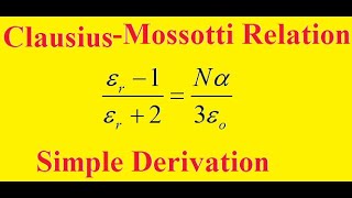 ClausiusMossotti RelationDielectricsApplied PhysicsNotes [upl. by Aihsyn]