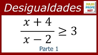 DESIGUALDADES RACIONALES  Ejercicio 1 Parte 1 [upl. by Edmee934]