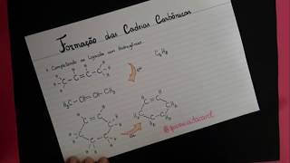 Química Orgânica  FORMAÇÃO DAS CADEIAS CARBÔNICAS [upl. by Irem]