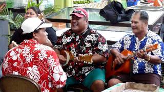 Traditional Tahiti Music at the Papeete Market [upl. by Yatnahc]