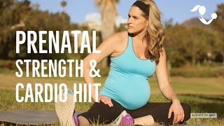 45 Minute Prenatal Strength amp Cardio HIIT Weights Workout for All Trimesters of Pregnancy [upl. by Krongold616]