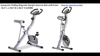 Exerpeutic Folding Magnetic Upright Exercise Bike Assembly [upl. by Cohn892]