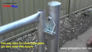 Gate Latch 2 way for round pipe and square [upl. by Brockwell]