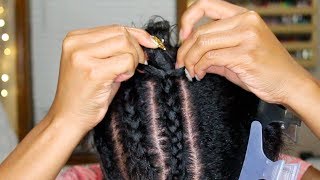 Easy BRAIDS For UNDER WIGS  Braids Care Routine [upl. by Elyc]