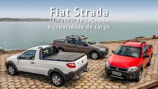 Tamanho da caçamba da Fiat Strada [upl. by Nnanaej]