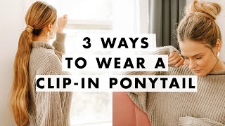 How To Wear Ponytail Extensions  Three Hairstyles [upl. by Querida494]