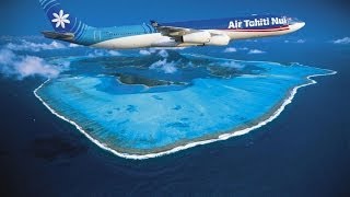 FLYING TIARE  Tahiti with a GoPro  Air Tahiti Nui [upl. by Binny]