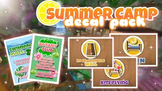 26 Summer Camp Decal Codes Pack  Bloxburg Decals [upl. by Lrae]