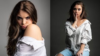 SIMPLE 1 LIGHT setup for BREATHTAKING studio portraits [upl. by Lessard]