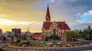 WINDHOEK NAMIBIA  HD AERIAL VIEW [upl. by Hilel]