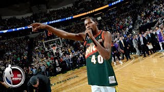 Kevin Durant returns to Seattle scores 26 in Golden State Warriors’ win  NBA Preseason Highlights [upl. by Anilef]