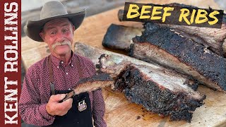 Beef Ribs Recipe  Smoked Beef Ribs on the Grill [upl. by Spindell]