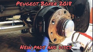 Peugeot Boxer discs and shoe replacement [upl. by Geoffry]