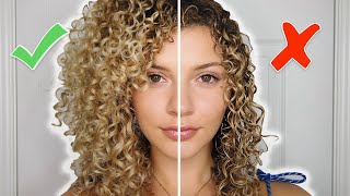 CURLY HAIR STYLING MISTAKES TO AVOID  TIPS FOR VOLUME AND DEFINITION AIRDRY [upl. by Ytsud]