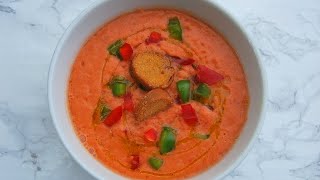 HOW TO MAKE GAZPACHO SOUP  Authentic Gazpacho Recipe  Cold Tomato Soup Recipe [upl. by Syned]