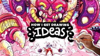 HOW TO GET DRAWING IDEAS  My Illustration Process [upl. by Ania]