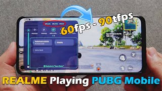 Enable 60fps  90fps REALME Playing PUBG Mobile [upl. by Annaer]