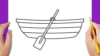 How to draw a boat with paddles [upl. by Anid]