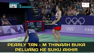 BADMINTON OLIMPIK PARIS 2024  Pearly Tan  M Thinaah Tewaskan Jepun Buka Peluang Ke Suku Akhir [upl. by Marba]