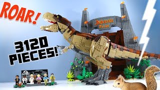 LEGO Jurassic Park T rex Rampage Exclusive 75936 Speed Build 2019 [upl. by Zelma]