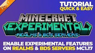 How to enable EXPERIMENTAL MODE on REALMS amp SERVERS [upl. by Aniras729]