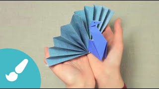 Pavo real en Origami 3D I Peacock origami 3D [upl. by Aramas]