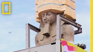 Giant Ramses II Statue Moved to Grand Egyptian Museum  National Geographic [upl. by Weldon]